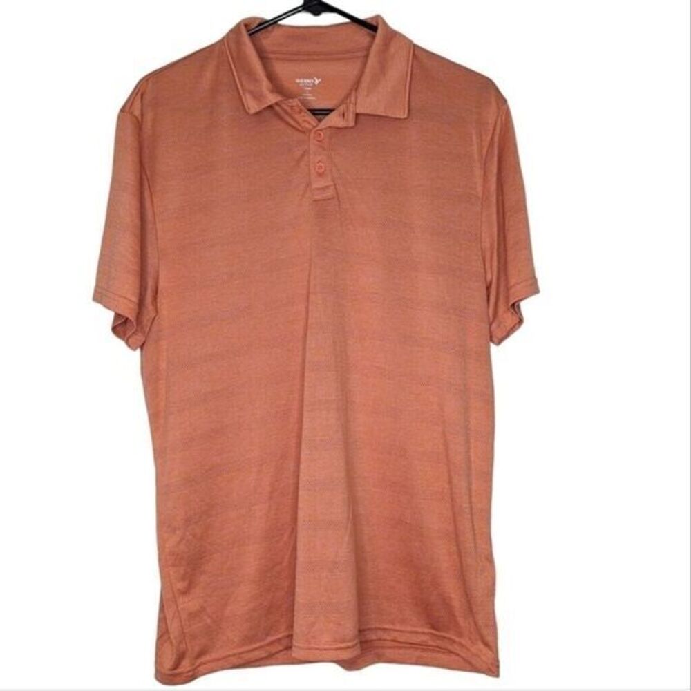 Old Navy Active  Men's Large Performance Golf Polo‎ Core Go Fresh Orange